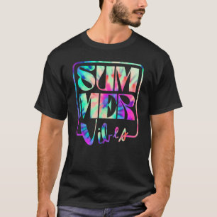 Retro Vintage Summer Vibes Beach Vibes Tie Dye Des T-Shirt