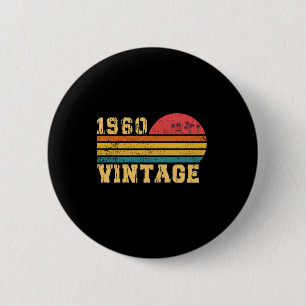 Retro Vintage Sunset 1960 Birthday 6 Cm Round Badge