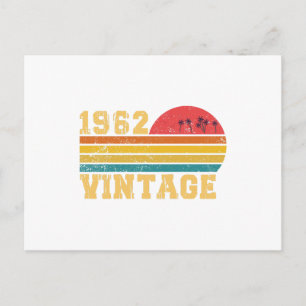 Retro Vintage Sunset 1962 Birthday Postcard