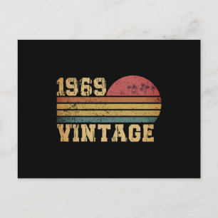 Retro Vintage Sunset 1969 Birthday Postcard