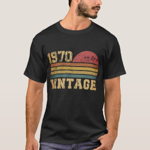 Retro Vintage Sunset 1970 Birthday T-Shirt