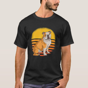 Retro Vintage Sunset American Pitbull Dogs Lover T-Shirt