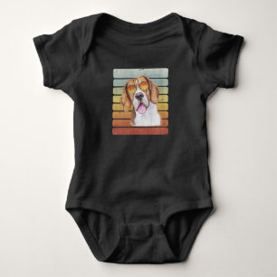 Retro Vintage Sunset Beagle Mum Dad Baby Bodysuit