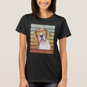 Retro Vintage Sunset Beagle Mum Dad T-Shirt