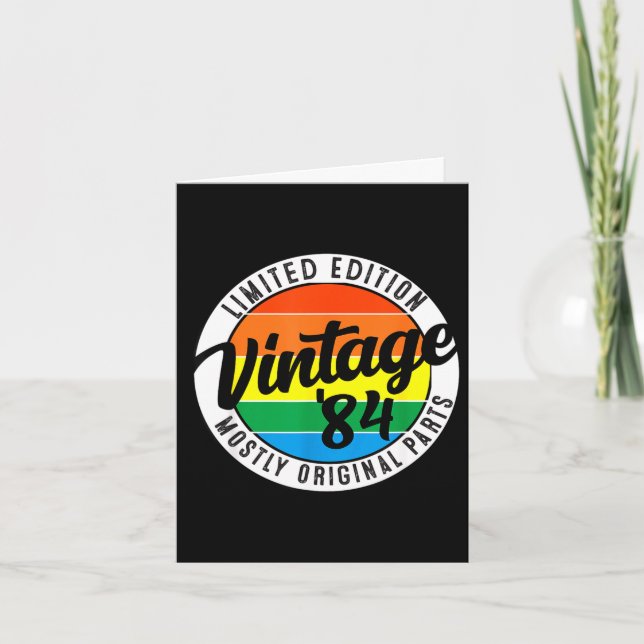 Retro vintage sunset birthday cool funny present  card (Front)