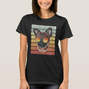 Retro Vintage Sunset Brussels Griffon Mum Dad T-Shirt