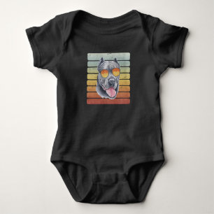 Retro Vintage Sunset Cane Corso Mum Dad Baby Bodysuit