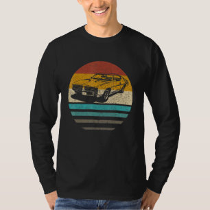 Retro Vintage Sunset Car Graphic - Mens Womens T-Shirt