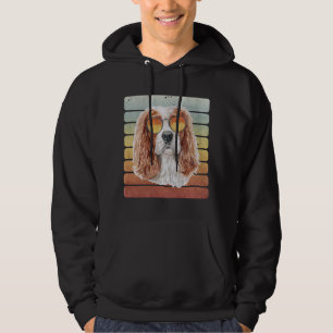 Retro Vintage Sunset Cavalier King Mum Dad Hoodie