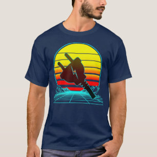 Retro Vintage Sunset Electrician T-Shirt