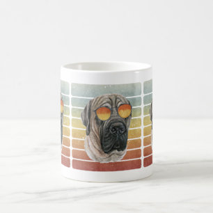 Retro Vintage Sunset English Mastiff Mum Dad Coffee Mug
