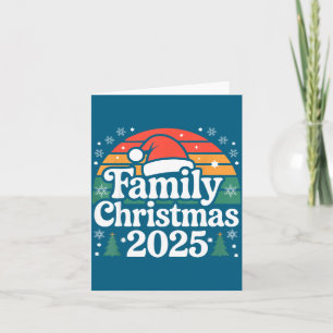 Retro Vintage Sunset Family Matching Christmas 202 Card