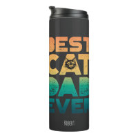 Retro Vintage Sunset Fathers Day Best Cat Dad Ever