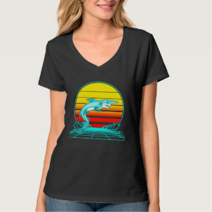 Retro Vintage Sunset Goblin Shark T-Shirt
