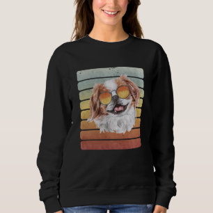 Retro Vintage Sunset Japanese Chin Mum Dad Sweatshirt