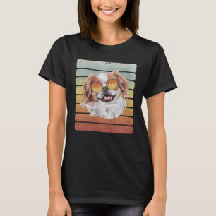 Retro Vintage Sunset Japanese Chin Mum Dad T-Shirt