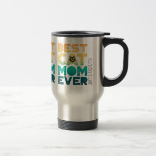 Retro Vintage Sunset Mothers Day Best Cat Mum Ever Travel Mug