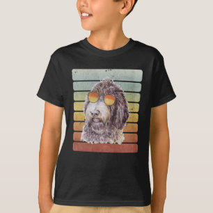 Retro Vintage Sunset Newfypoo Mum Dad T-Shirt