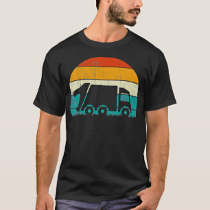 Retro Vintage Sunset Recycling Trash Kids Garbage  T-Shirt