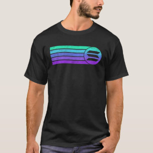 Retro Vintage Sunset Solana SOL Coin Solana SOL Cr T-Shirt