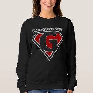 Retro Vintage Super Godmother Parody Superhero Mot Sweatshirt