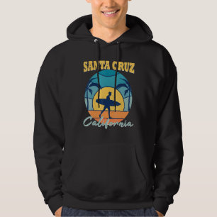 Retro Vintage Surfer Palm Beach California Santa C Hoodie
