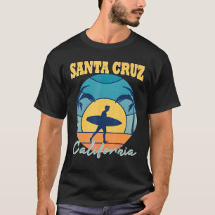 Retro Vintage Surfer Palm Beach California Santa C T-Shirt