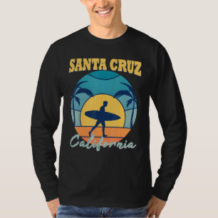 Retro Vintage Surfer Palm Beach California Santa C T-Shirt