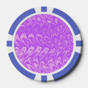 Retro Vintage Swirls Lavender Purple Poker Chips