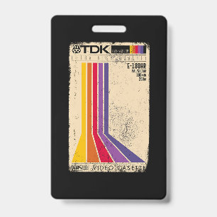 Retro Vintage Tape ID Badge