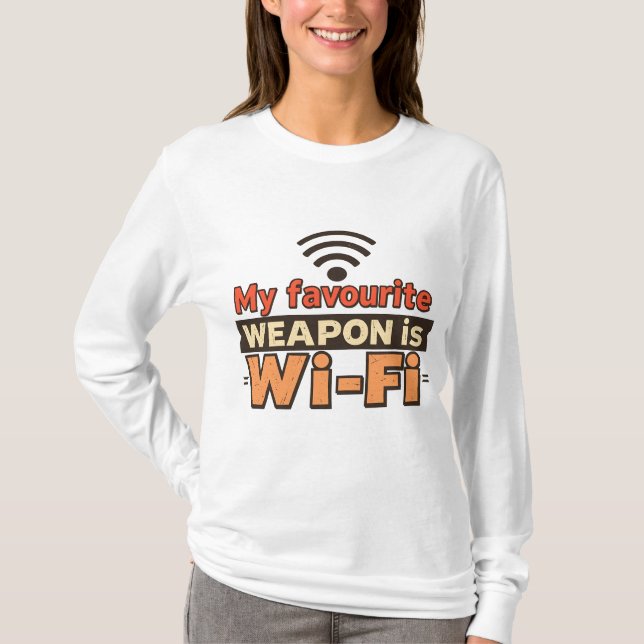 Retro Vintage Tech Humour Shirt - Funny Internet S (Front)