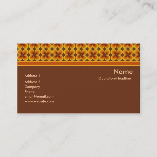 Retro Vintage TEMPLATE Business Card (Front)