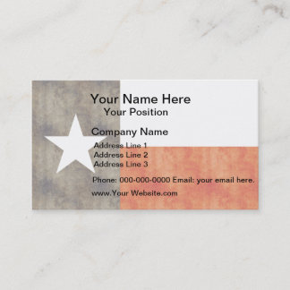 Retro Vintage Texas Flag Business Card