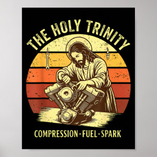 Retro Vintage The Holy Trinity Compression Fuel Poster