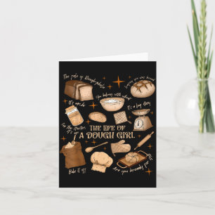 Retro Vintage The Life Of A Dough Girl Funny Sourd Card