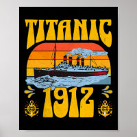Retro Vintage Titanic 1912 Ocean Liner Cruise Ship