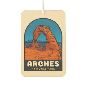 Retro Vintage Travel Arches National Park Utah Car Air Freshener