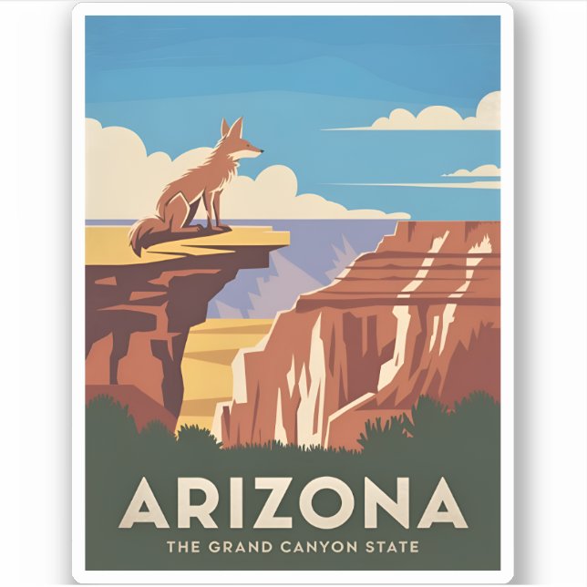 Retro Vintage Travel Arizona Grand Canyon Scenic (Front)