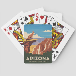 Retro Vintage Travel Arizona Grand Canyon Scenic Playing Cards