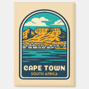 Retro Vintage Travel Cape Town South Africa Magnet