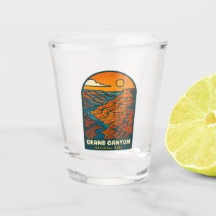 Retro Vintage Travel Grand Canyon National Park Shot Glass