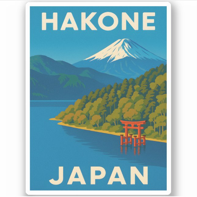 Retro Vintage Travel Hakone Japan Scenic Landscape (Front)