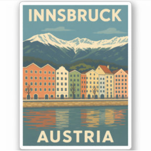 Retro Vintage Travel Innsbruck Austria Landscape