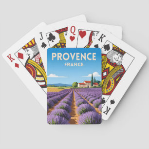 Retro Vintage Travel Provence France Landscape Playing Cards