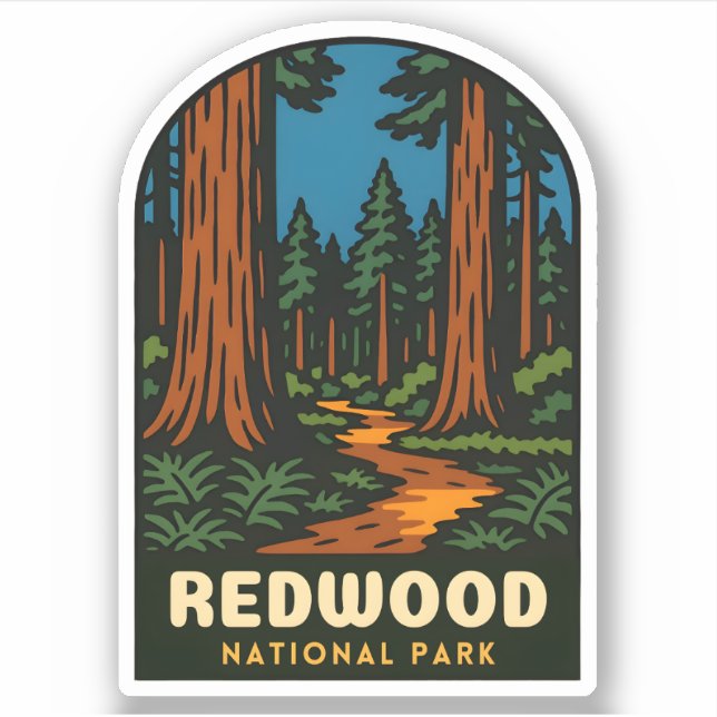 Retro Vintage Travel Redwood National Park Nature (Front)