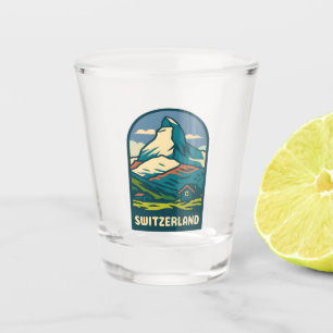 Retro Vintage Travel Switzerland Matterhorn Shot Glass