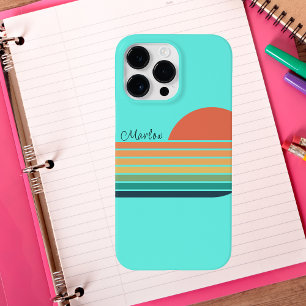 Retro Vintage Trendy Striped Rainbow  Case-Mate iPhone 14 Pro Max Case