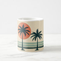 Retro/vintage tropical palms tree