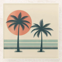 Retro/vintage tropical palms tree