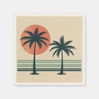Retro/vintage tropical palms tree